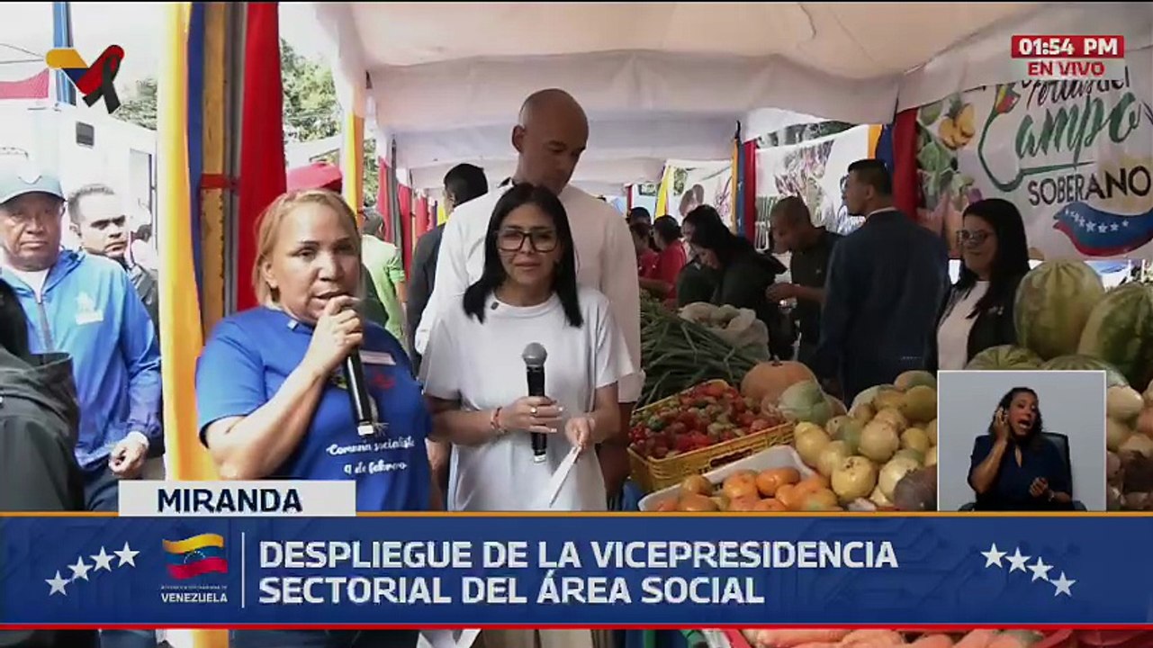 Presidenta Encargada lidera despliegue de protección y abastecimiento integral en el estado Miranda