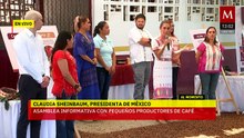 Sheinbaum encabeza asamblea con pequeños productores de café en Guerrero