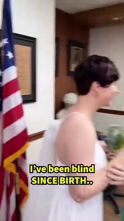 Blind man sees for the first time at wedding 🥹 🥹