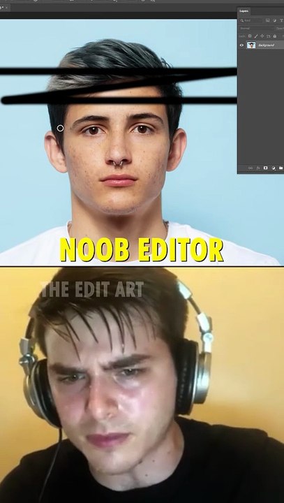 Scanned Portrait Effect In Photoshop | tutorial | Noob vs Pro Editor | The Edit Art | Beginner