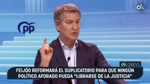 Feijóo reformará el suplicatorio para que ningún político aforado pueda "librarse de la Justicia"