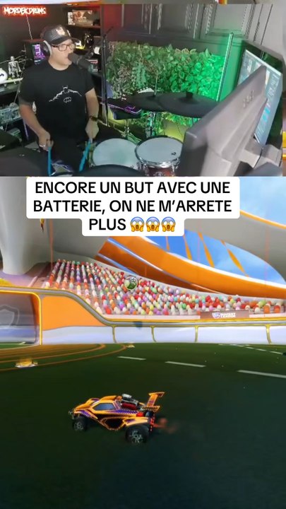 Un but à rocket league avec une batterie 😱😱😱