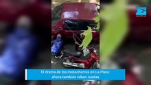 Otra modalidad que azota en La Plata: motochorros que también son "robaruedas"