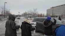 Protesters Confront Federal ICE Agents Outside Minneapolis Building