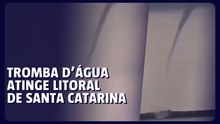 Tromba d'água se forma durante temporal em SC