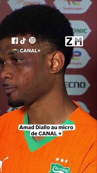 Amad Diallo au micro de Canal +