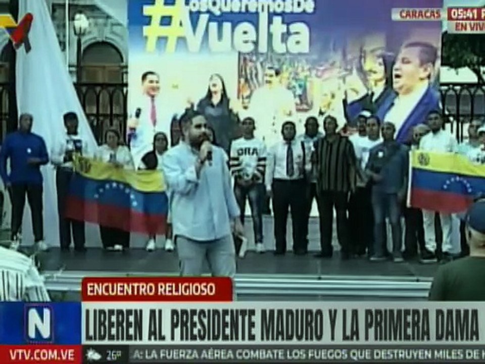 Nicolás Maduro Guerra clama a Dios junto a los caraqueños por la paz de Venezuela