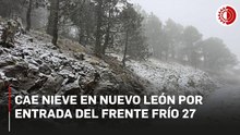 Cae nieve en Nuevo León por entrada del frente frío 27