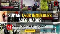 Fiscalía del Estado de México recuperó más de mil inmuebles en la operación 