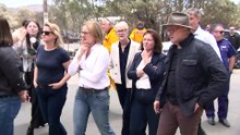 Residents escorted home to assess fire damage in one of hardest-hit Victorian towns