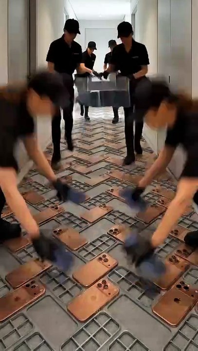 Epoxy floor crafted from iphone 17 pro max
