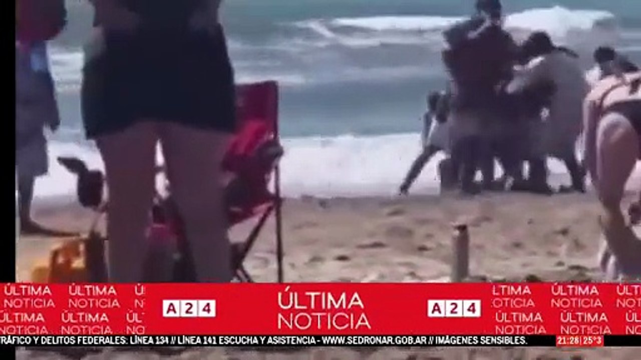 Feroz batalla campal en una reconocida playa: churreros y vendedores de licuados se agarraron a trompadas