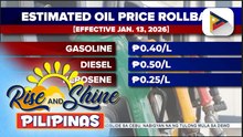 Rollback sa presyo ng mga produktong petrolyo, inaasahan bukas