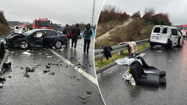 Otoyolda zincirleme facia! Koltuk yerinden söküldü, yola savruldu