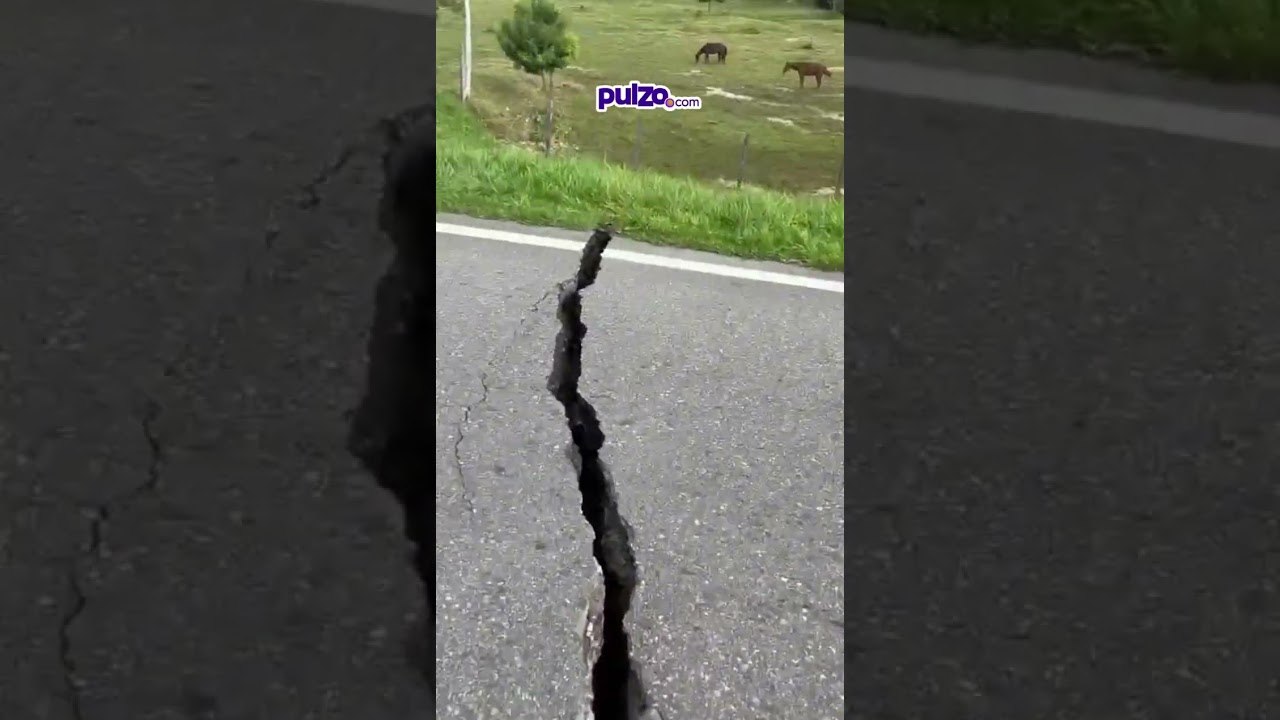 Así quedó la carretera entre el municipio de Paratebueno y Maya después del temblor del 8 de junio.