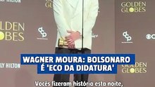 Wagner Moura: 'Bolsonaro é eco da ditadura'