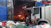 Mersin’de plastik ham madde deposunda çıkan yangın