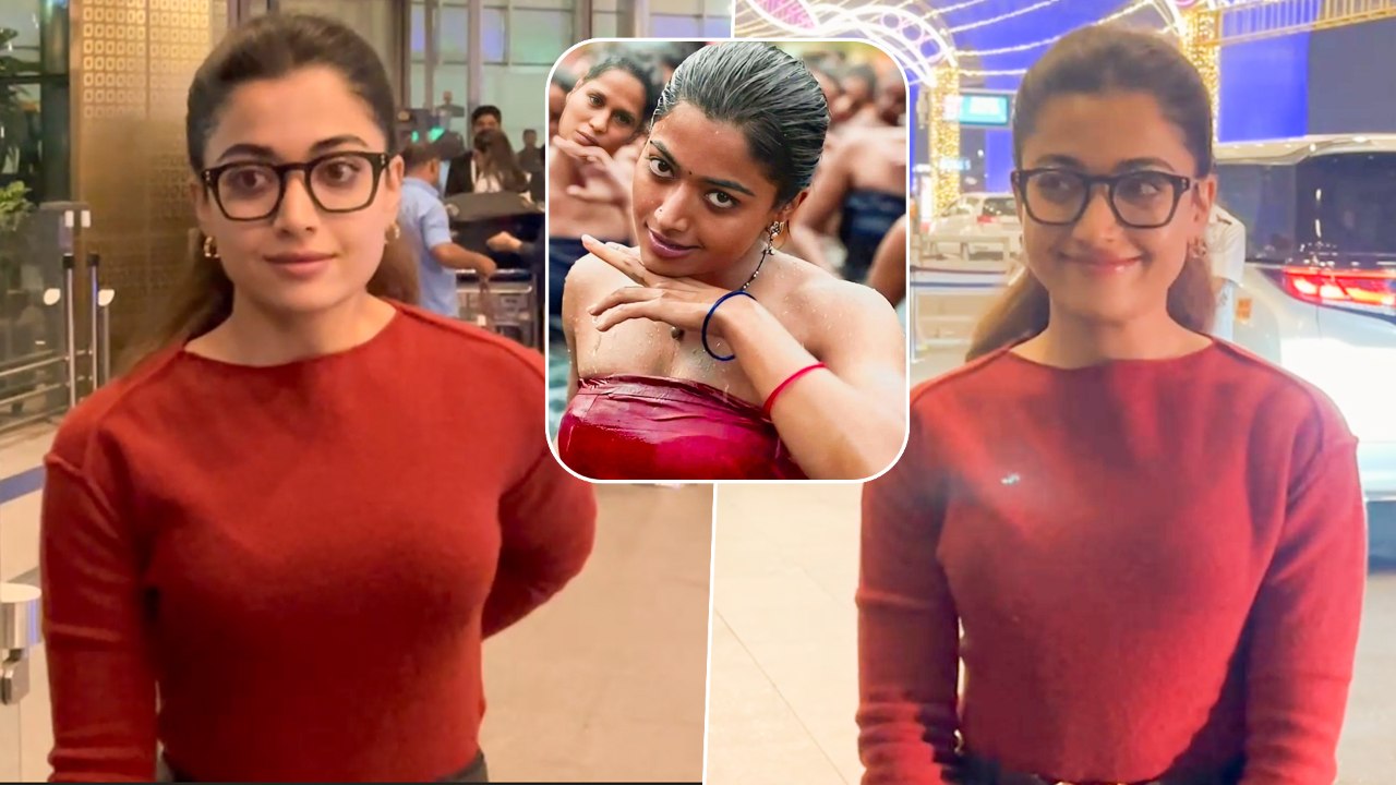 Rashmika Mandanna: Pan-India PUSHPA Girl Rashmika Snapped At The Mumbai Airport! Fans-Paps Go Crazy!