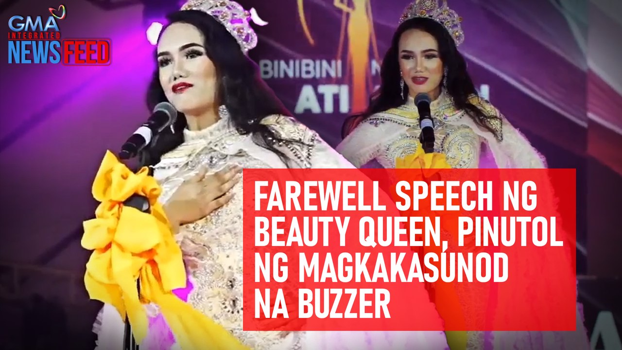 Farewell speech ng beauty queen, pinutol ng magkakasunod na buzzer | GMA Integrated Newsfeed