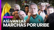 EN VIVO | Marchas hoy en Bogotá a favor de Álvaro Uribe; uribismo rechaza condena al expresidente