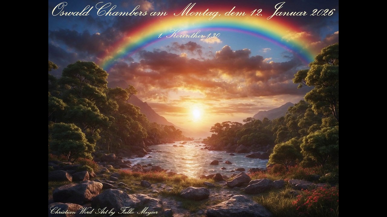 Oswald Chambers am Montag, dem 12. Januar 2026,  1. Kor 1,30