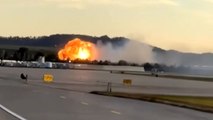 Louisville: Harrowing video shows cargo plane crashing moments after an engine separates during takeoff