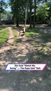 Funny Rope Swing Fail Ends with Total Collapse and Uncontrollable Laughter 😂|| Heartsome 💖