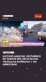 sucedió anoche: Disturbios en puente Río Seco dejan vehículos dañados y un arrestado