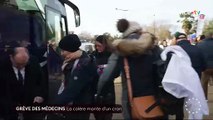 Plusieurs centaines de médecins libéraux de bloc opératoire sont partis hier de Paris pour un exil symbolique de trois jours à Bruxelles afin de protester contre la politique de santé du gouvernement - VIDEO