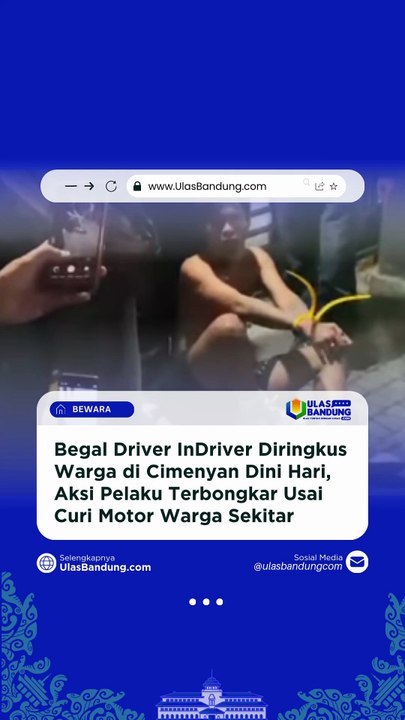 Aksi Begal Driver InDriver di Cartil Gagal Total, Pelaku Diamankan Warga Usai Mencuri Motor