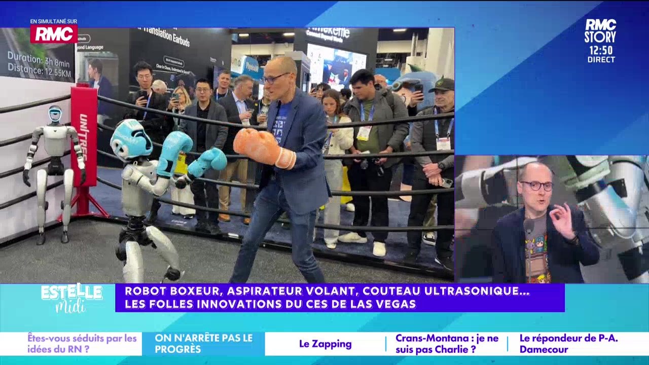 On n'arrête pas le progrès : Robot boxeur, aspirateur volant, couteau ultrasonique... les folles innovations du CES de Las Vegas - 12/01