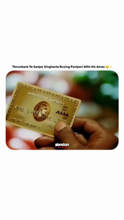 Sanjay Singhania flexing an amex where only cash rules 😂✨  #glamsham #sanjaysinghania #throwback #panipuri #bollywood  {glamsham, sanjay singhania, throwback, pani puri, bollywood}