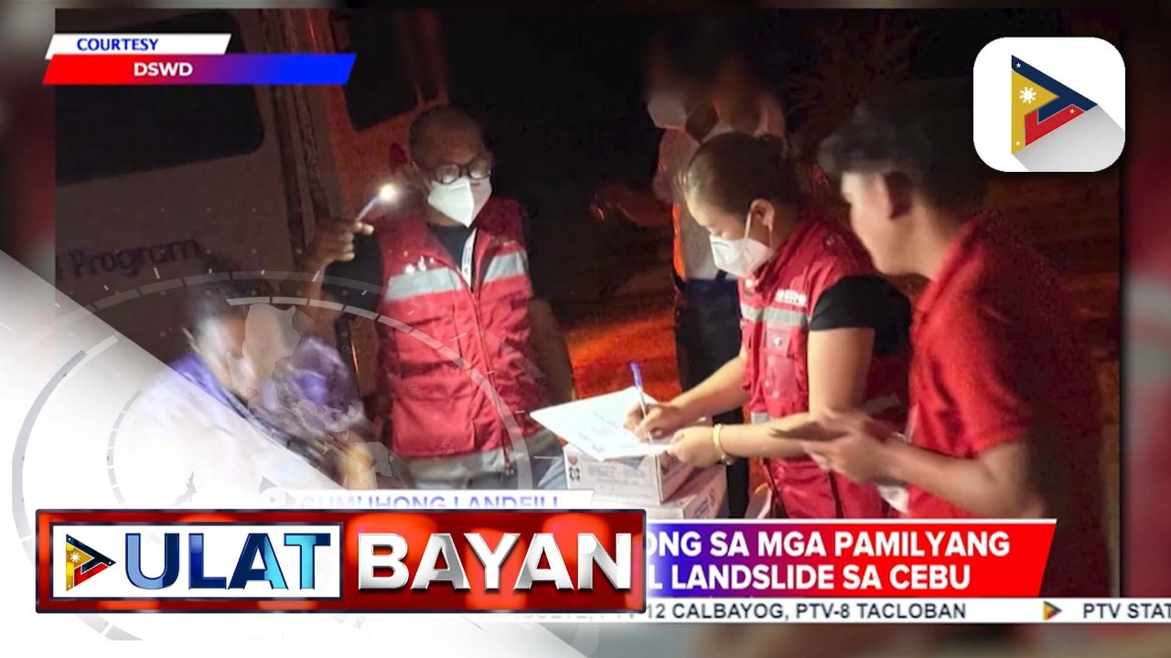 DSWD, agad na naghatid ng tulong sa mga apektadong pamilya ng landslide sa isang landfill sa Cebu