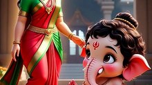 बाल गणेश 🙏🌸माँ पार्वती