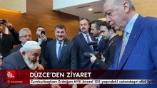 Cumhurbaşkanı Erdoğan MYK öncesi 100 yaşındaki vatandaşın elini öptü