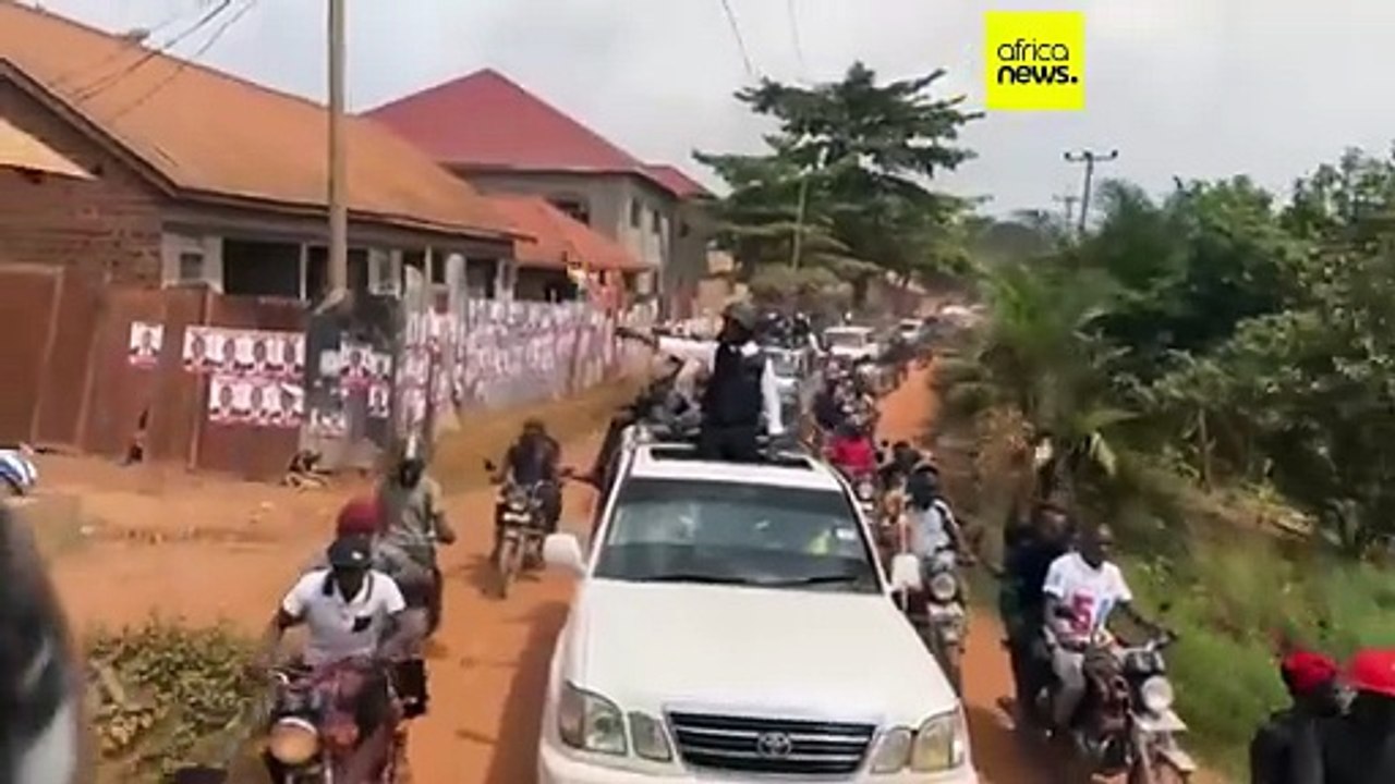 Ugandan opposition candidate Bobi Wine rallies in Kampala slum where he grew up