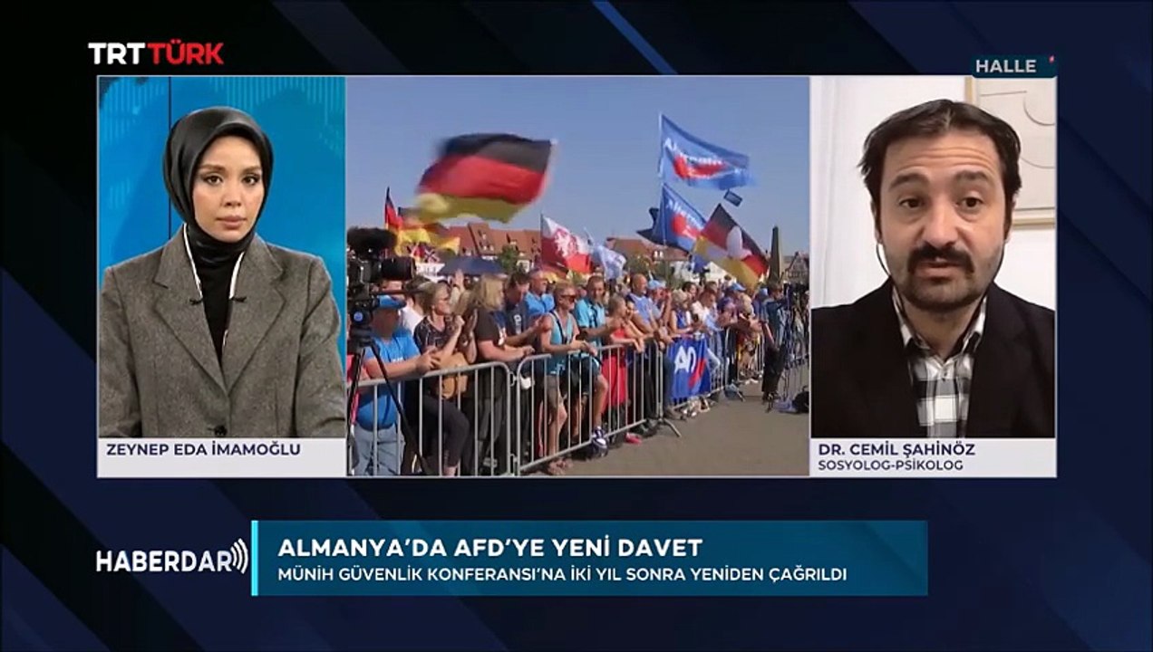 AfD Münih Güvenlik Konferansina davet edildi (TRT Türk, Haberdar, 08.01.2026)