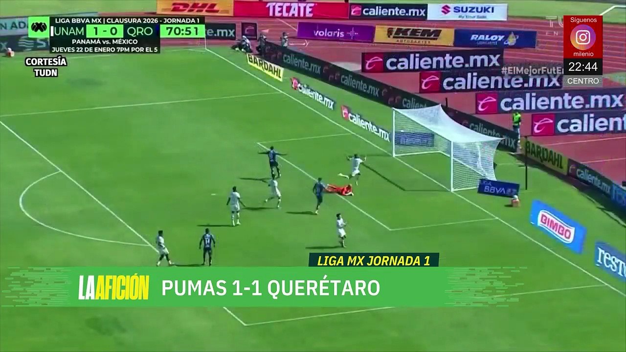 Pumas inicia el Clausura 2026 con empate ante Querétaro