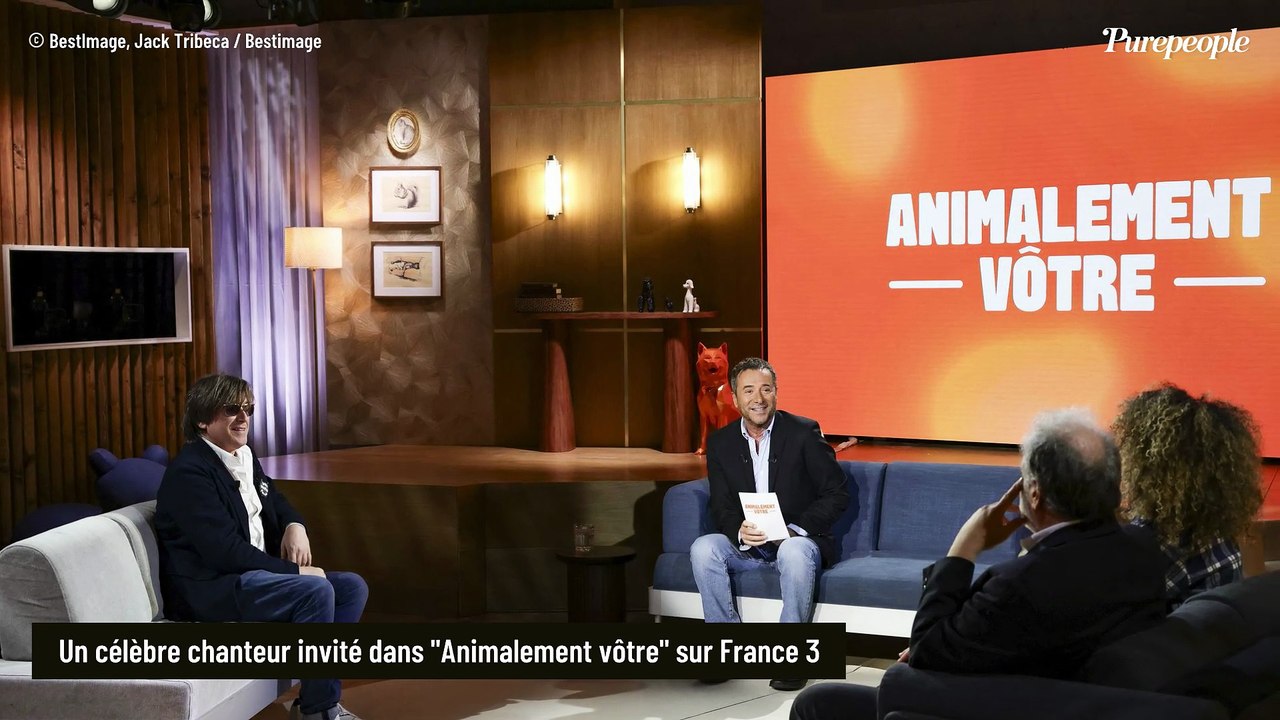 Un célèbre chanteur est l'invité de Bernard Montiel sur France 3, son père tout autant connu vit avec des dizaines de chats en Corse