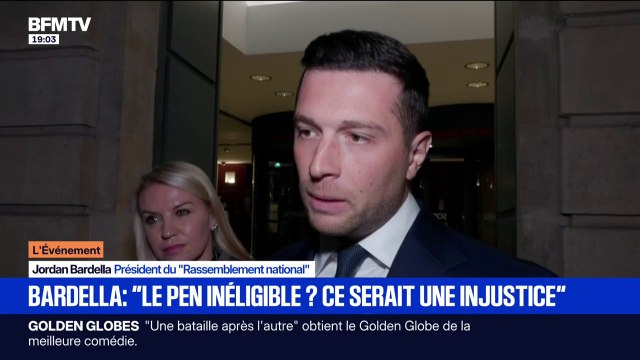 Procès en appel du RN: L'hypothèse où Marine Le Pen ne pourrait pas se présenter (en 2027) serait une injustice , estime Jordan Bardella