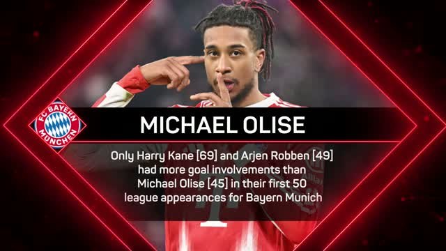 Olise stars in Bayern's thumping win over Wolfsburg