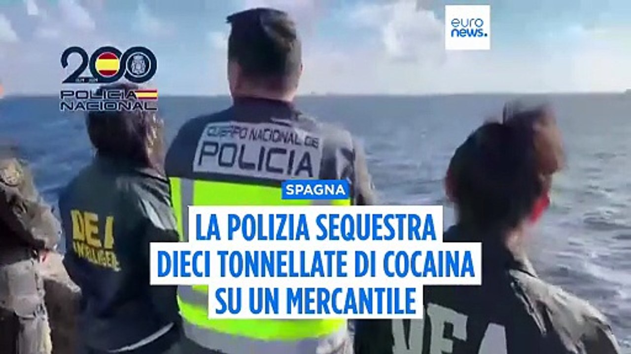 Spagna, maxi-sequestro in mare: dieci tonnellate di cocaina a bordo di un mercantile