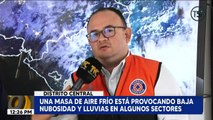 Una masa de aire frío está provocando baja nubosidad y lluvias en algunos sectores