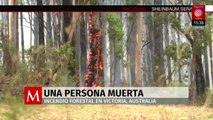 En Australia, muere una persona en un incendio forestal en Victoria
