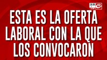 Esta es la oferta laboral con la que los convocaron