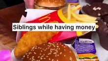 Do you enjoy BURGER LUNCH with your sibling oroperly？😭❤️🍔🍟｜ CHEFKOUDY