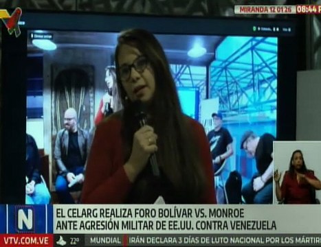 Delegados nacionales e internacionales participaron en el foro Bolívar vs Monroe en el Celarg