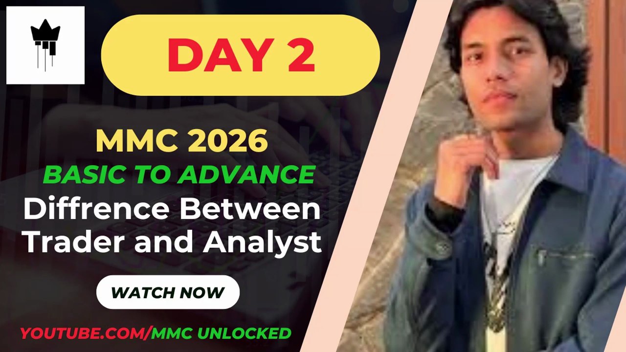 Day 2/100 MMC 2026 | Diffrence between Trader and Analyst, Common Language of Charts - Join
