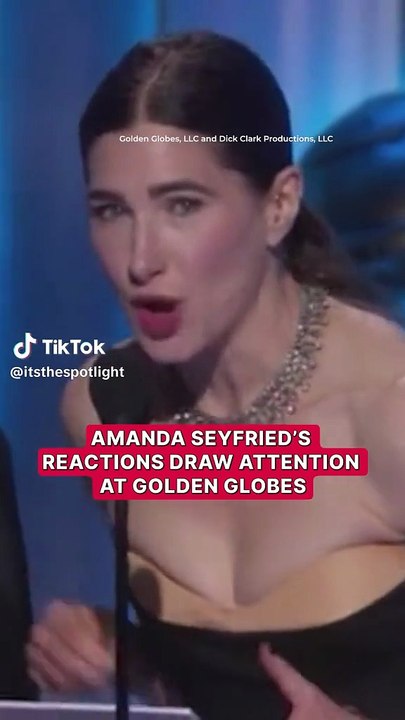 تعبيرات أماندا سيفريد العفوية في جولدن جلوب 2026 تثير تفاعلاً واسعاً