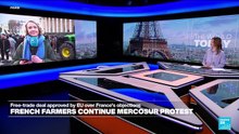 Hundreds of farmers protest outside French parliament